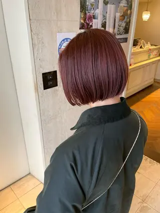 ショート カラー ボブ/パーマ 古家 佑真のヘアスタイル