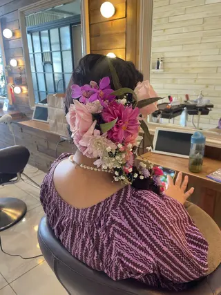ヘアアレンジ 透明感/暖色カラー /ヘアアレンジ/ななのヘアスタイル