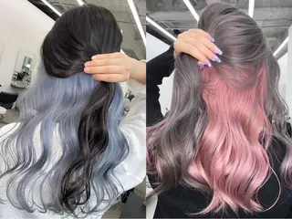 ロング カラー 黒田 真美のヘアスタイル