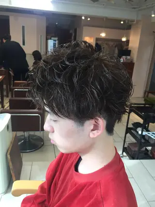 カラー パーマ ヘアアレンジ メンズ メンズパーマの巨匠 鈴木純のヘアスタイル