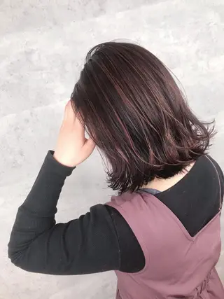 ミディアム カラー _WHITE 天王寺のヘアスタイル