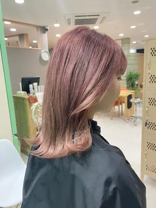 セミロング カラー 韓国ヘア/レイヤー/ 暖色カラー/ Aiのヘアスタイル