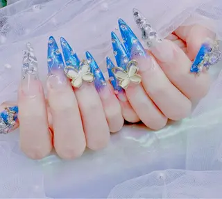 ロング 長さだし専門店 ROKANAILのネイルデザイン