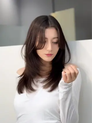 セミロング カラー 🦋韓国系指名No1 店長/圓山 祐也🦋のヘアスタイル