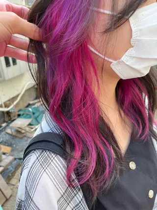 セミロング カラー 原宿サロン代表 デザインカラー伊藤卓のヘアスタイル