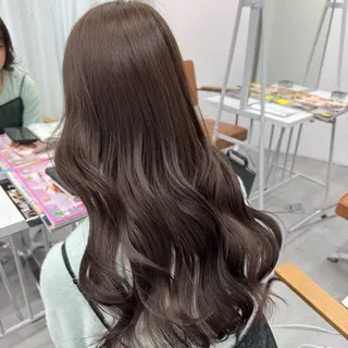 ロング カラー ヘアアレンジ ブリーチなしカラー /ベージュ/安形翔のヘアスタイル