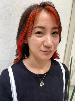 ミディアム カラー 韓国風デザイン 💐MIZUKI💐のヘアスタイル