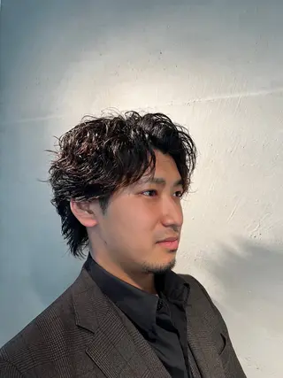 ショート パーマ メンズ Alo所属・メンズパーマ/表参道 モントのヘアスタイル