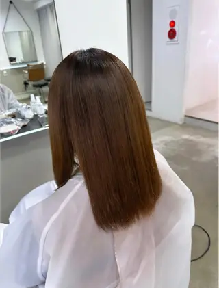 セミロング カラー パーマ 縮毛矯正/ネイル 🌻ひまわり🌻のヘアスタイル