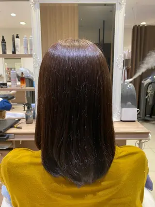 セミロング カラー まとまる艶髪艶カラー 🎀内田さわか💛のヘアスタイル