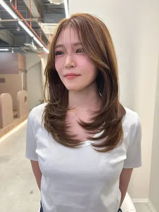 ロング カラー Knit【ニット】所属・yuuka /大阪美容室のヘアスタイル