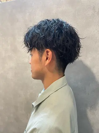 パーマ メンズ フリーランスシェアサロンルレイル所属・心斎橋/メンズ /ルレイル/地形真希のヘアスタイル
