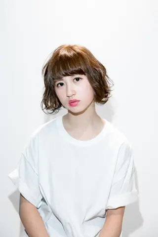 ショート ミディアム カラー パーマ コジマ ダイスケのヘアスタイル