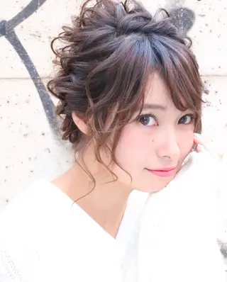 ロング まつパ・ヘアセット ♡Chinami♡のマツエク・マツパデザイン