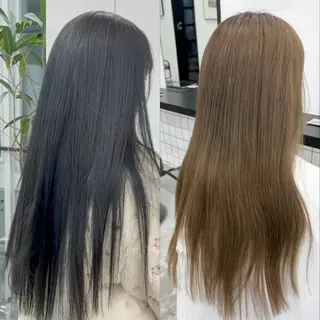 ロング カラー ❣️星野のあ❣️ 優しいダブルブリーチのヘアスタイル