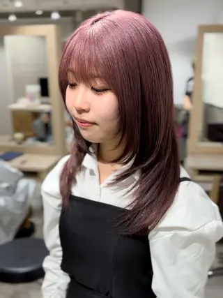 セミロング カラー hair & make TOYBOX所属・ルーツカラー/ レイヤーカット/井川のヘアスタイル