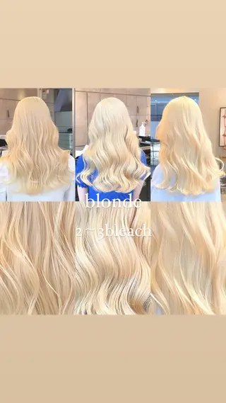 ロング カラー ヘアアレンジ 🧸ハイトーン🧸 ゆっきー🧸のヘアスタイル