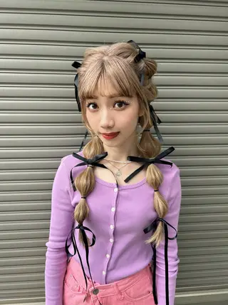 ロング 🎀ハイトーン特化 konomi🎀のヘアスタイル