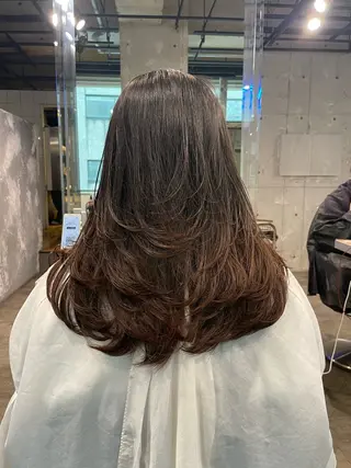 セミロング 💎髪質改善縮毛矯正 SHU💎のヘアスタイル