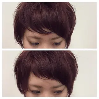 ショート カラー ハイトーン/ショート 村上淳乃🐥のヘアスタイル