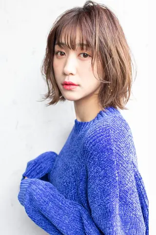 ミディアム カラー パーマ 🎊LUZ🎊_公 式_🩵髪質改善🩵のヘアスタイル