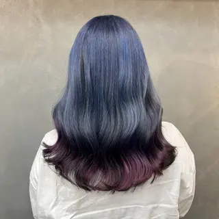 セミロング ❤️‍🔥シールエク ＋カラー京❤️‍🔥のヘアスタイル