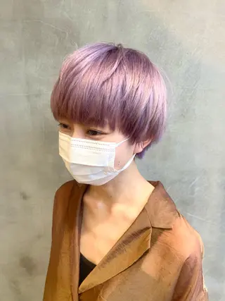 ショート カラー écouter所属・ショート/ウルフ ハイトーン/カイセイのヘアスタイル