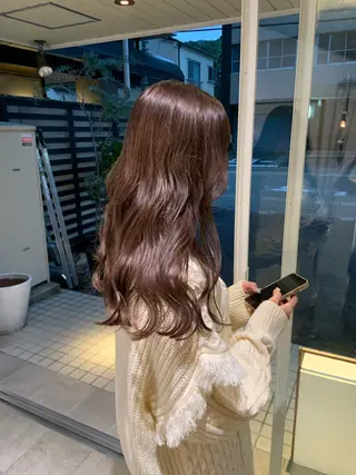 セミロング mirai/ブリーチ ダブルカラーのヘアスタイル