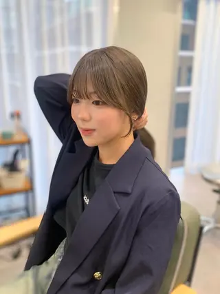 ミディアム shes茶屋町アリサ 🎀顔周り×韓国風のヘアスタイル