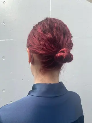 ミディアム カラー パーマ les baladins du miroir所属・🍃YURI 🍃のヘアスタイル