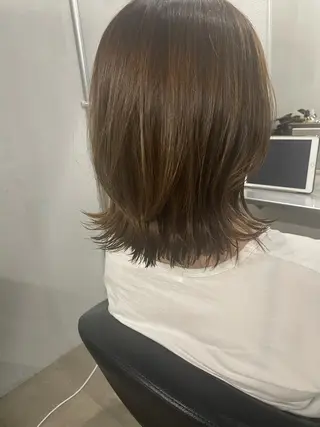 ミディアム カラー #tag 田島 純奈のヘアスタイル