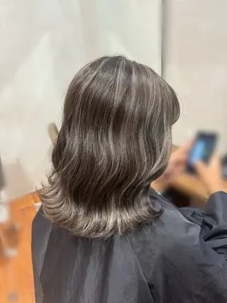 ミディアム カラー 透明感カラー ふうか　渋谷のヘアスタイル