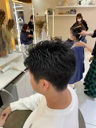 ショート メンズ 髪質改善/縮毛/トリ ートメント/平野広大のヘアスタイル