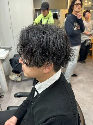パーマ メンズ 人見知りさんでも安心 奥田 里佳子のヘアスタイル