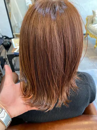 ミディアム カラー ⭐️ショート⭐️美髪 矯正⭐️水口陸のヘアスタイル