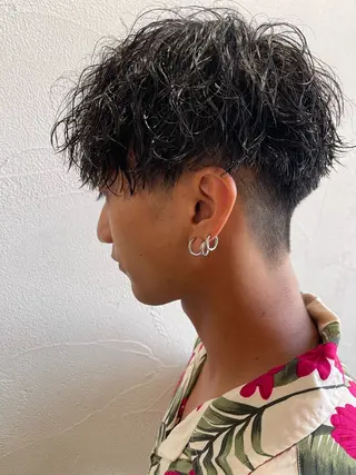パーマ メンズ ifh iizuka 高橋庸太のヘアスタイル