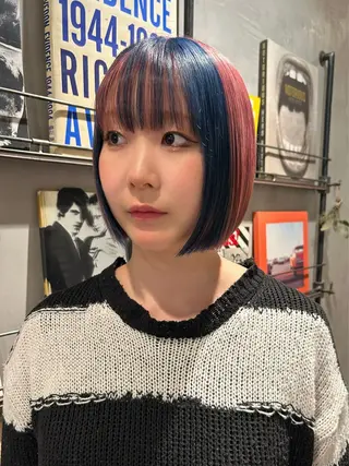 ミディアム カラー デザインカラー❤︎ イシイレイのヘアスタイル