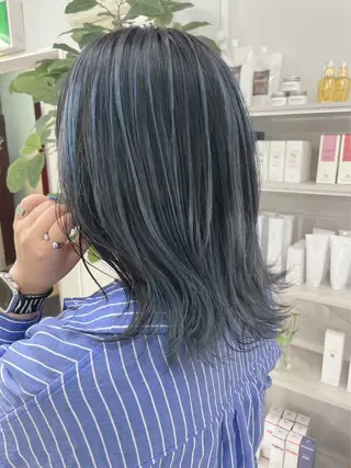 セミロング カラー SHOEI 【nero】のヘアスタイル