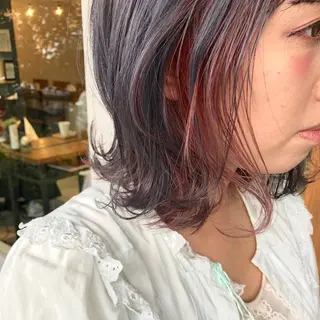 ミディアム カラー ヘアアレンジ glad hairのヘアスタイル