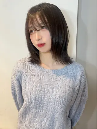 ミディアム ショート/レイヤー カット/ミサキ💐のヘアスタイル