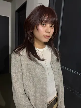 セミロング Iwama momokaのヘアスタイル