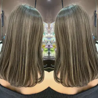 セミロング カラー ヘアアレンジ Merci メルシー 福岡、今泉のヘアスタイル