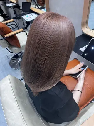 セミロング 透明感寒色 カラー/さとゆな💛のヘアスタイル