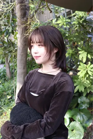 ミディアム カラー 似合わせカット /パーマ岡本淳平のヘアスタイル