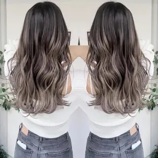ロング カラー cherie所属・バレイヤージュ/ ハイライト/大内格のヘアスタイル