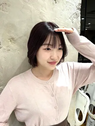 ショート 新宿透明感カラー 髪質改善/吉川怜奈のヘアスタイル