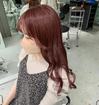 ロング カラー 暖色/まろベージュ/ シカタユウカのヘアスタイル