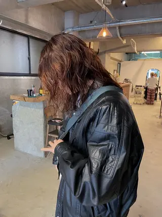 ロング パーマ パーマ/レイヤー 岩山丈一郎のヘアスタイル