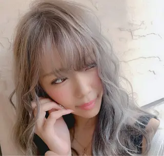 ロング カラー ヘアアレンジ レイヤー/ウルフ ハイトーンhiroのヘアスタイル