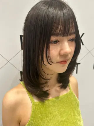 ミディアム HARUKIMINATO横浜所属・デザインカラー モデル募集🌈のヘアスタイル